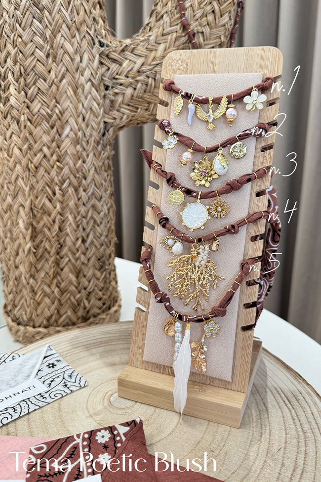 Collana bandana marrone Poetic Blush - Badhnati