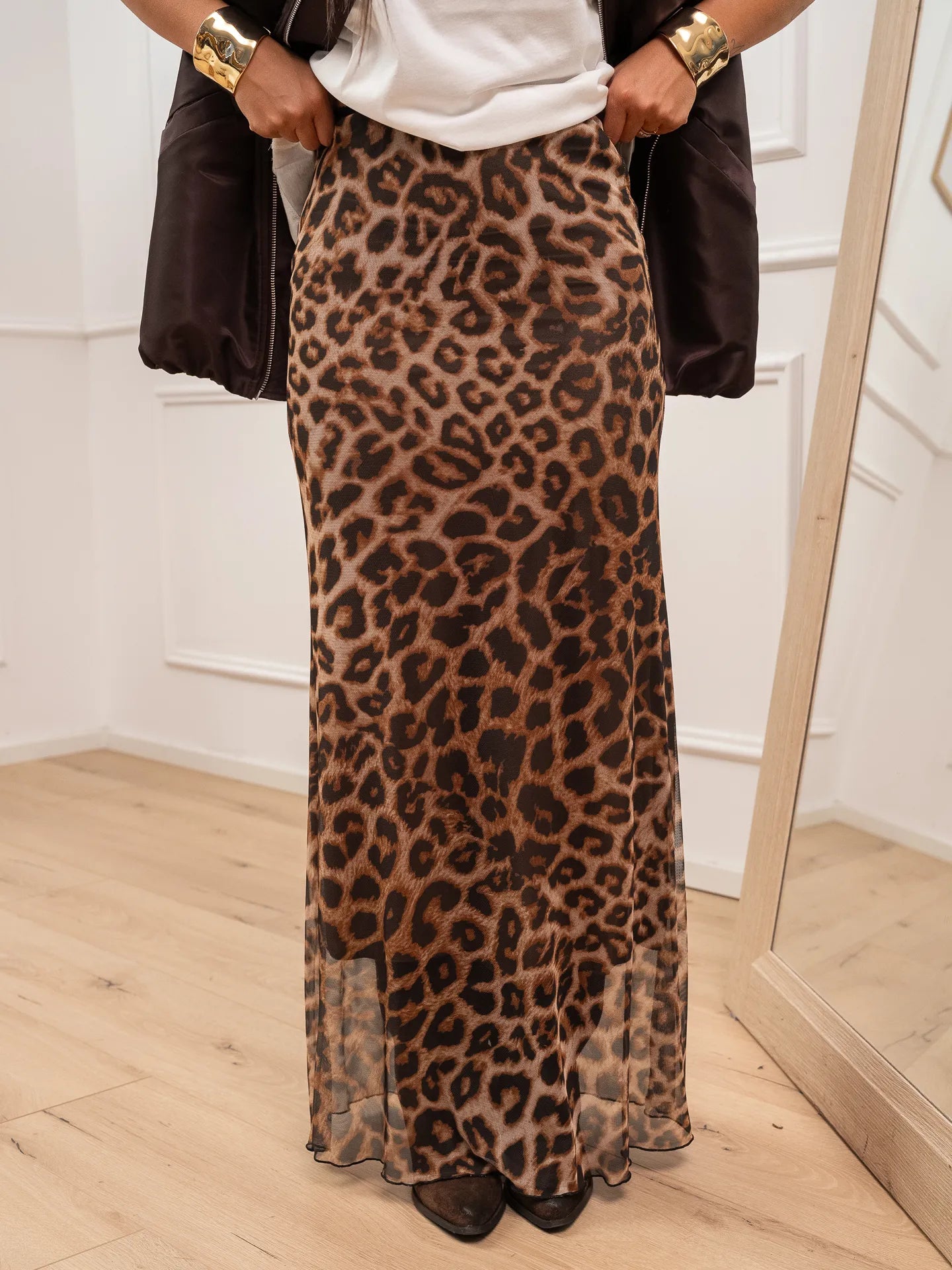 Gonna leopardata in mesh - Dixie