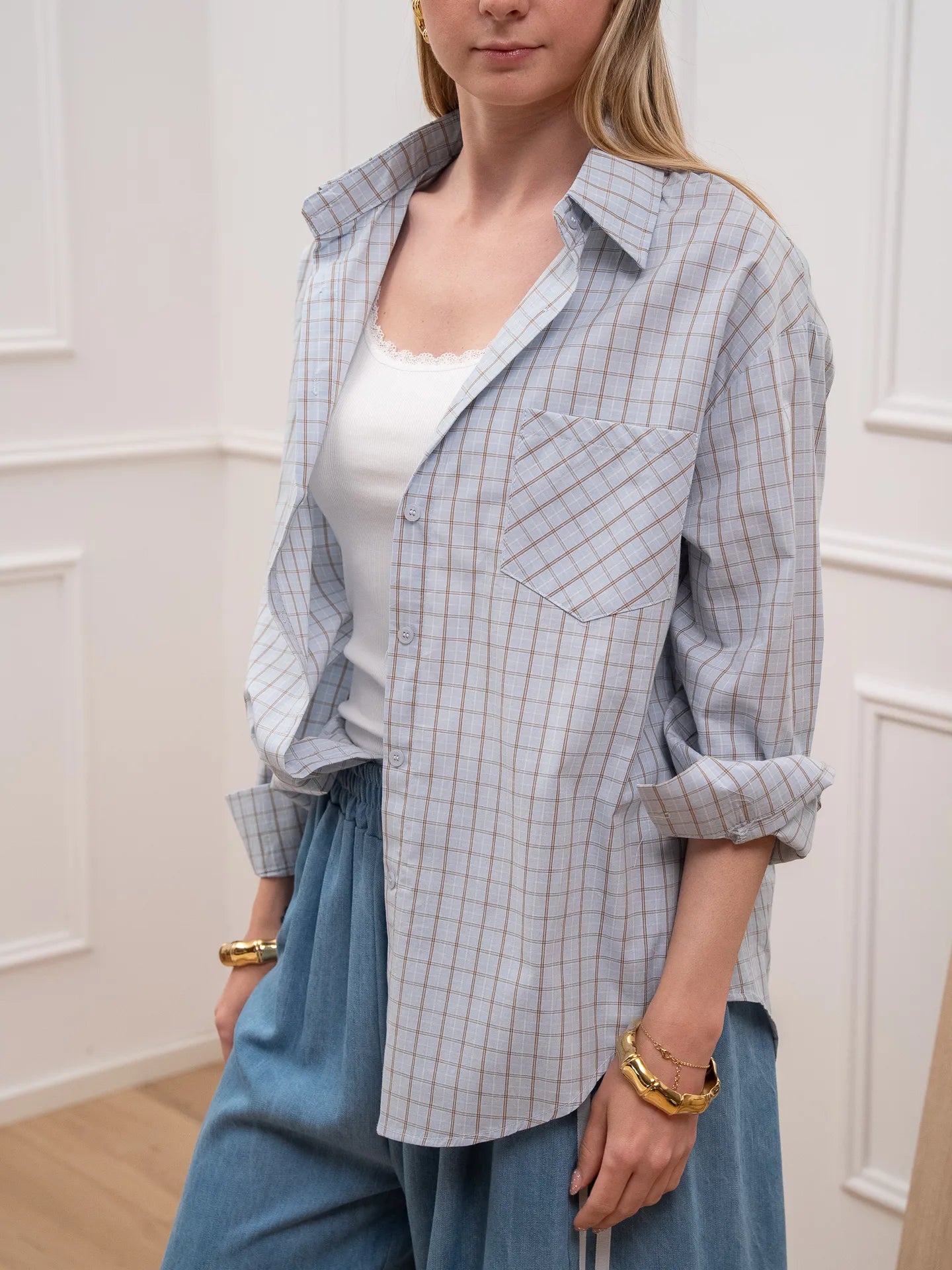 Camicia Gulliver check celeste - Crispy