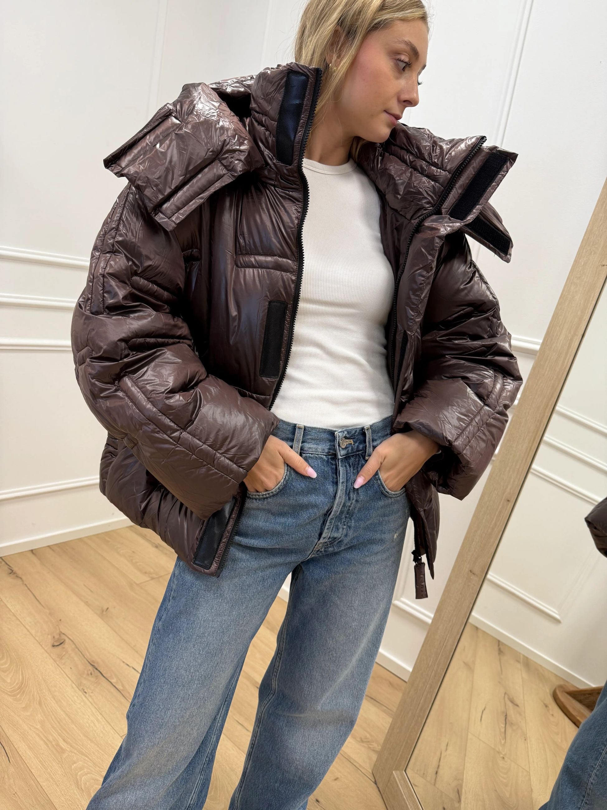 Piumino over imbottito cioccolato - HaveOne