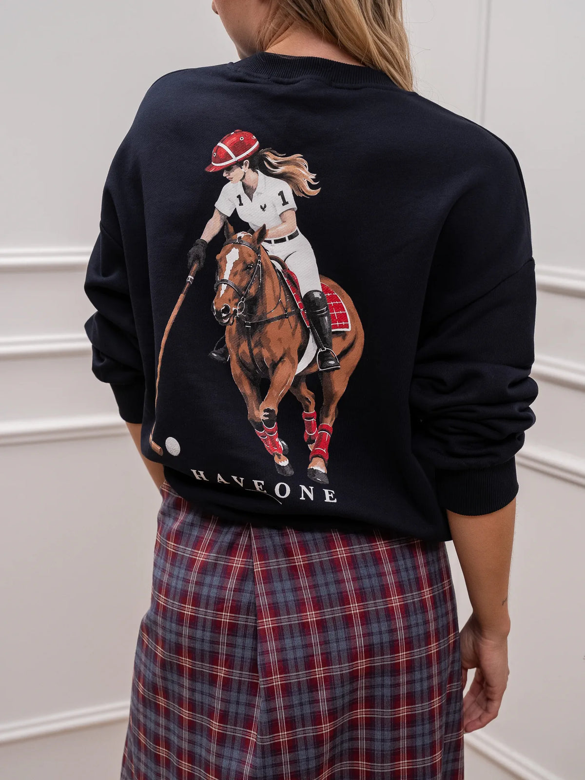 Felpa Equestrian maxi stampa - HaveOne