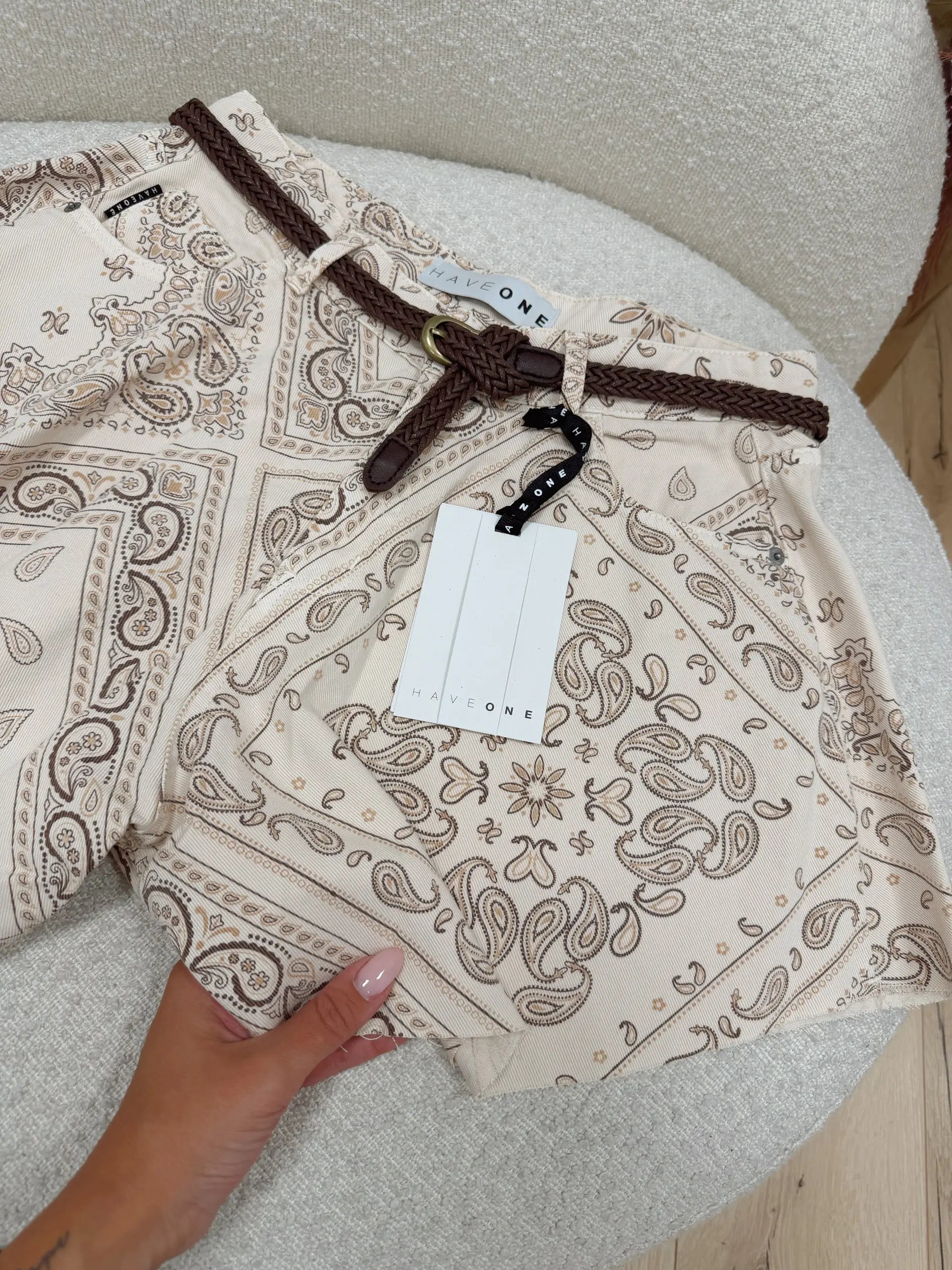Shorts farfalla in denim bandana - HaveOne