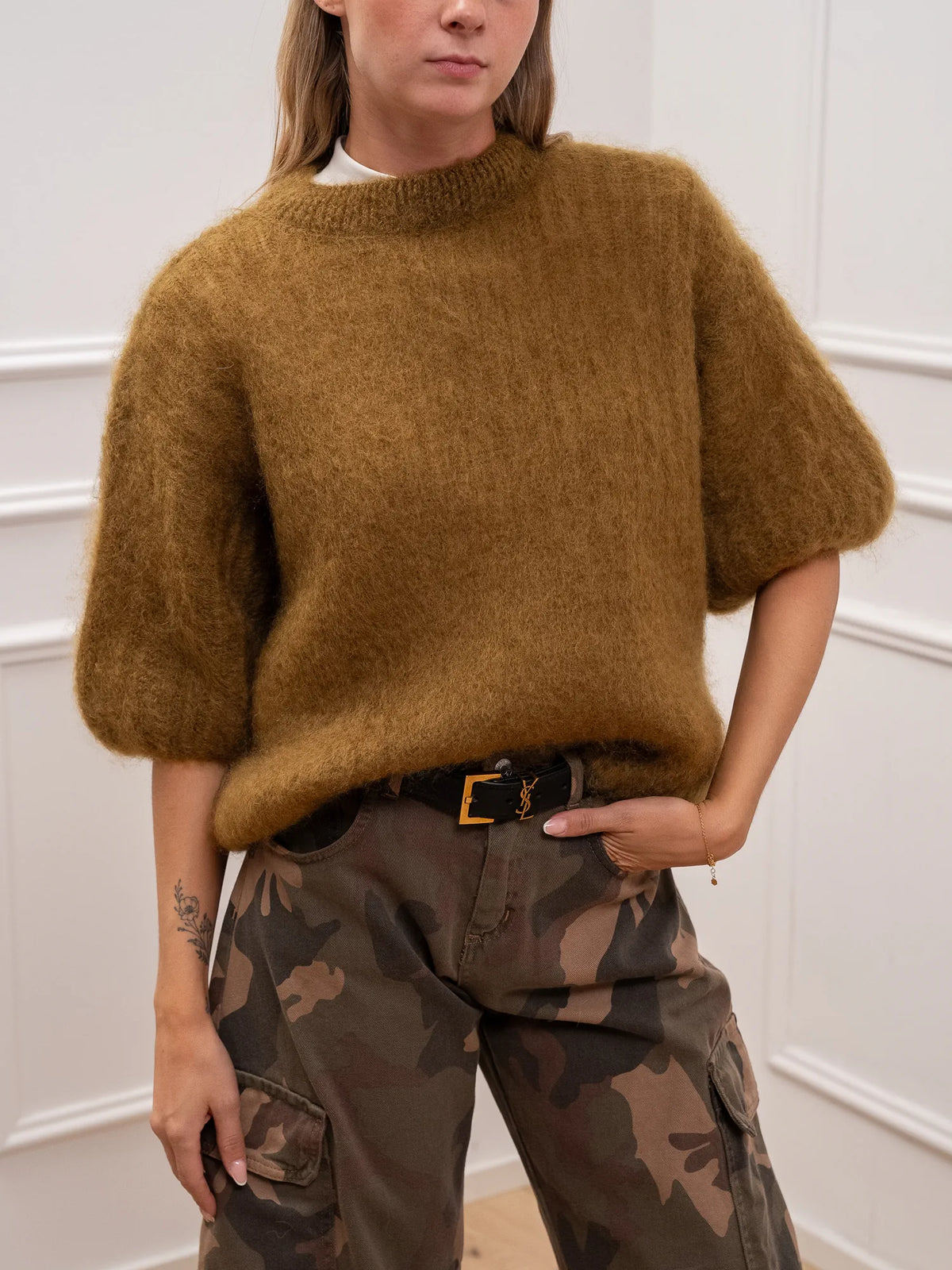 Maglia mezza manica balloon misto mohair - Philia Loft