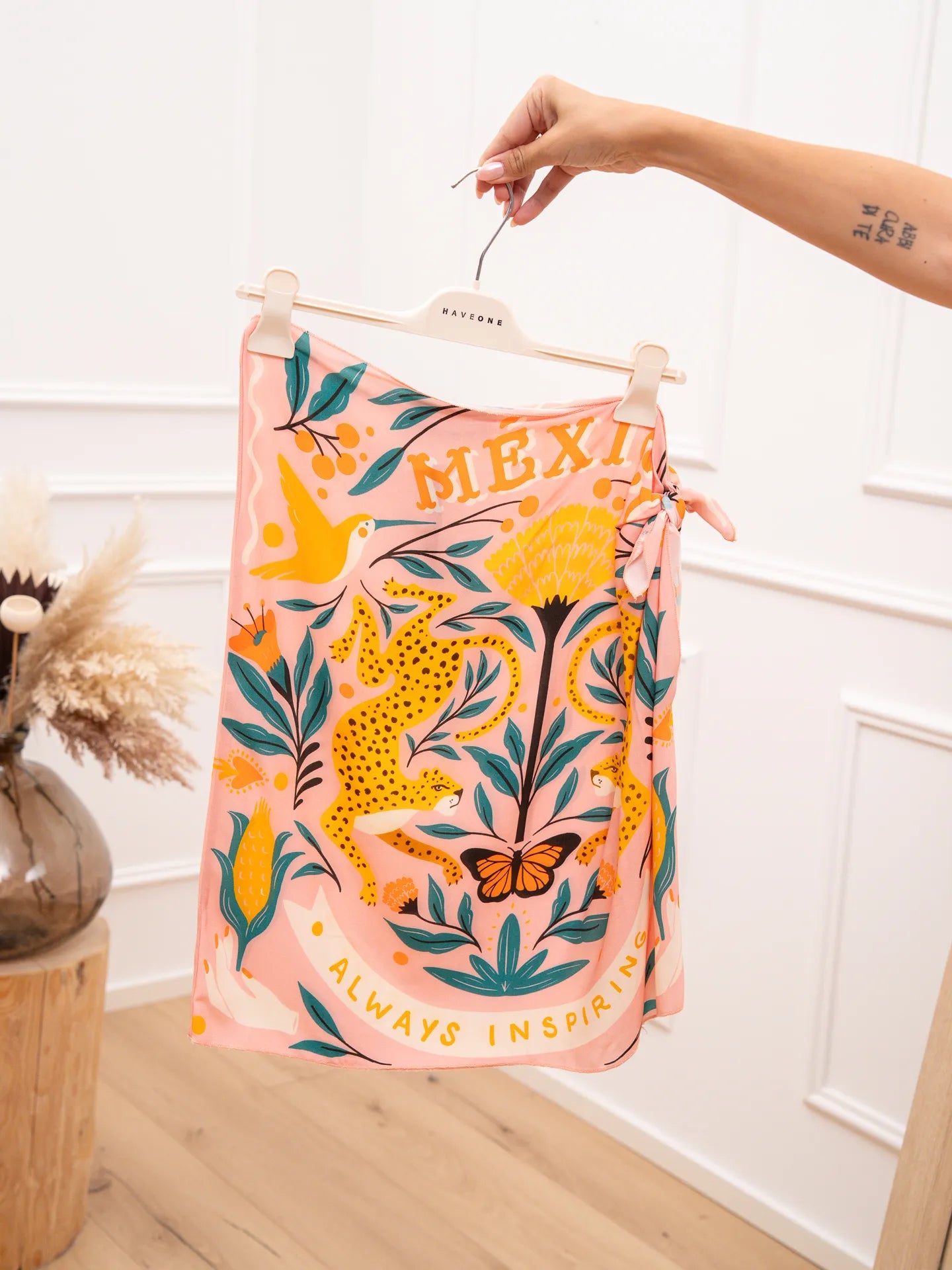Gonna pareo Mexico salmone mini - HaveOne