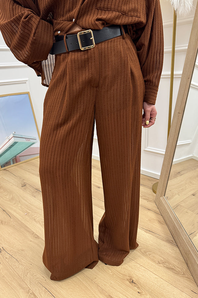 Pantaloni bruciato gessatura in rilievo - HaveOne