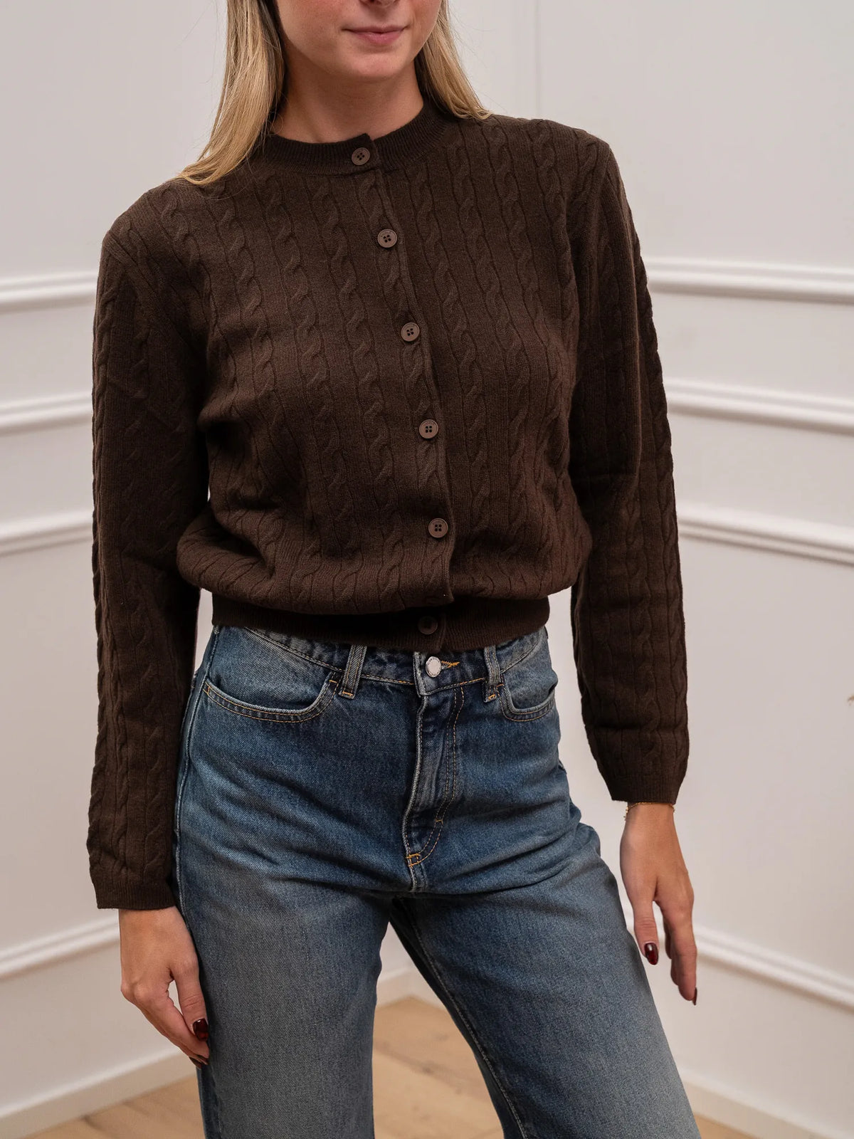 Maglia rebecchina a trecce 100% lana - Vicolo