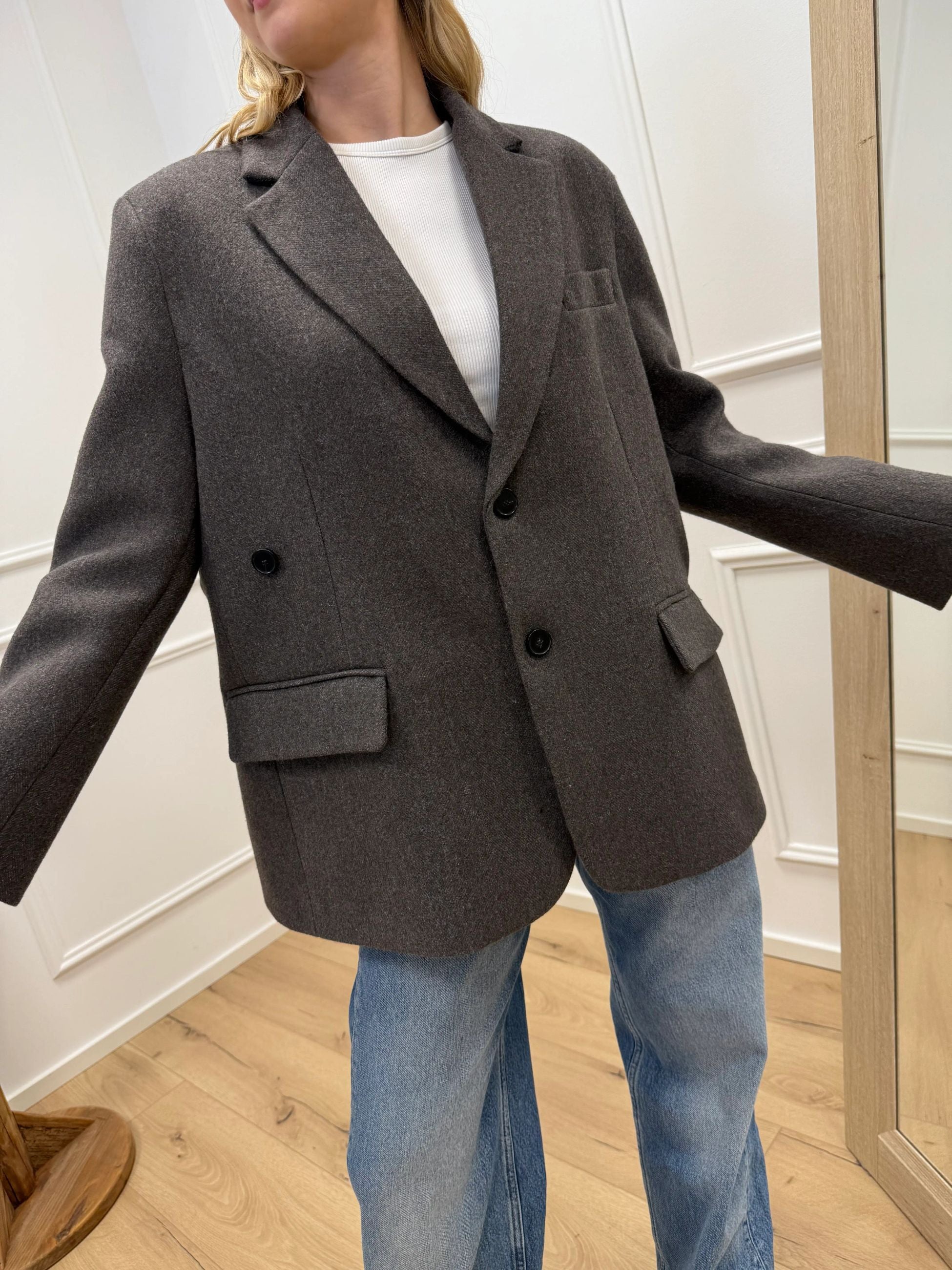 Giacca cappotto Ludo fango - Vicolo