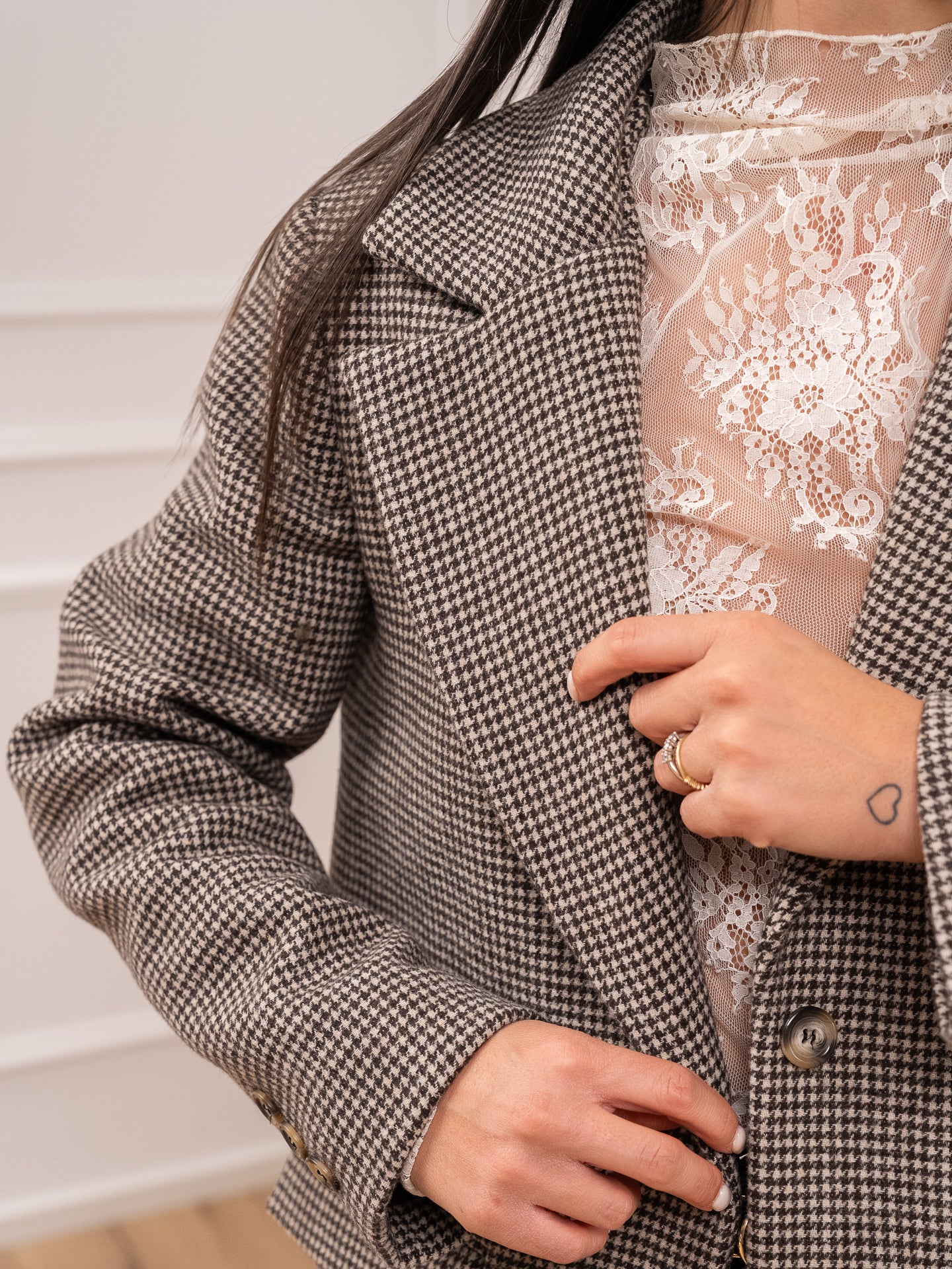 Giacca cappotto pied de poule moro - Vicolo