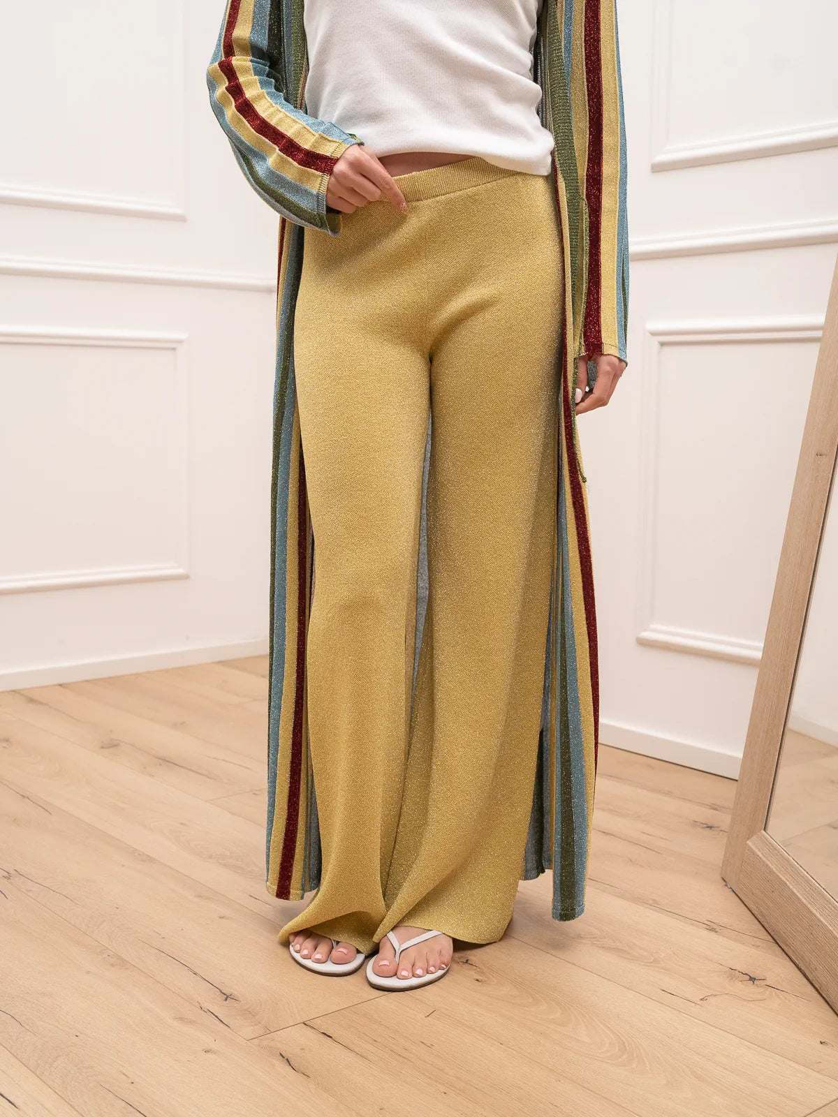 Pantaloni cedro in lurex - The Loom Archive