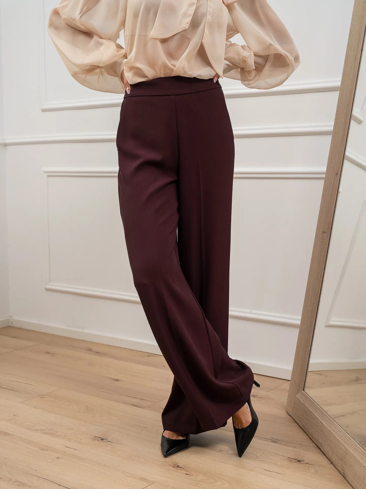 Pantaloni Irma vino fluido - Vicolo