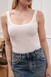 Body basic a costine bianco - Vicolo