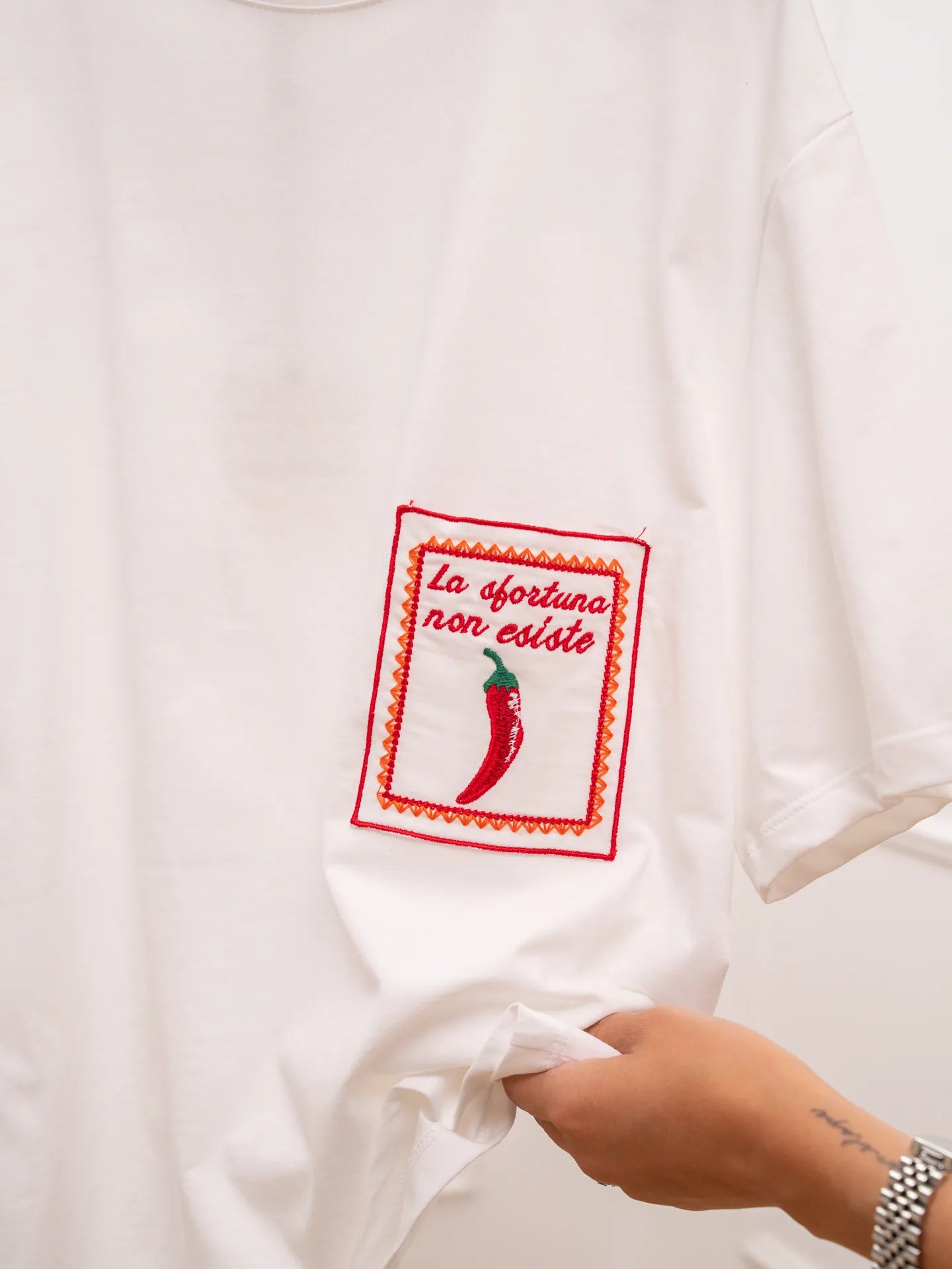 T shirt panna patch Pepper - Tensione In