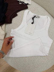 Canotta basic bianca scollo tondo - HaveOne