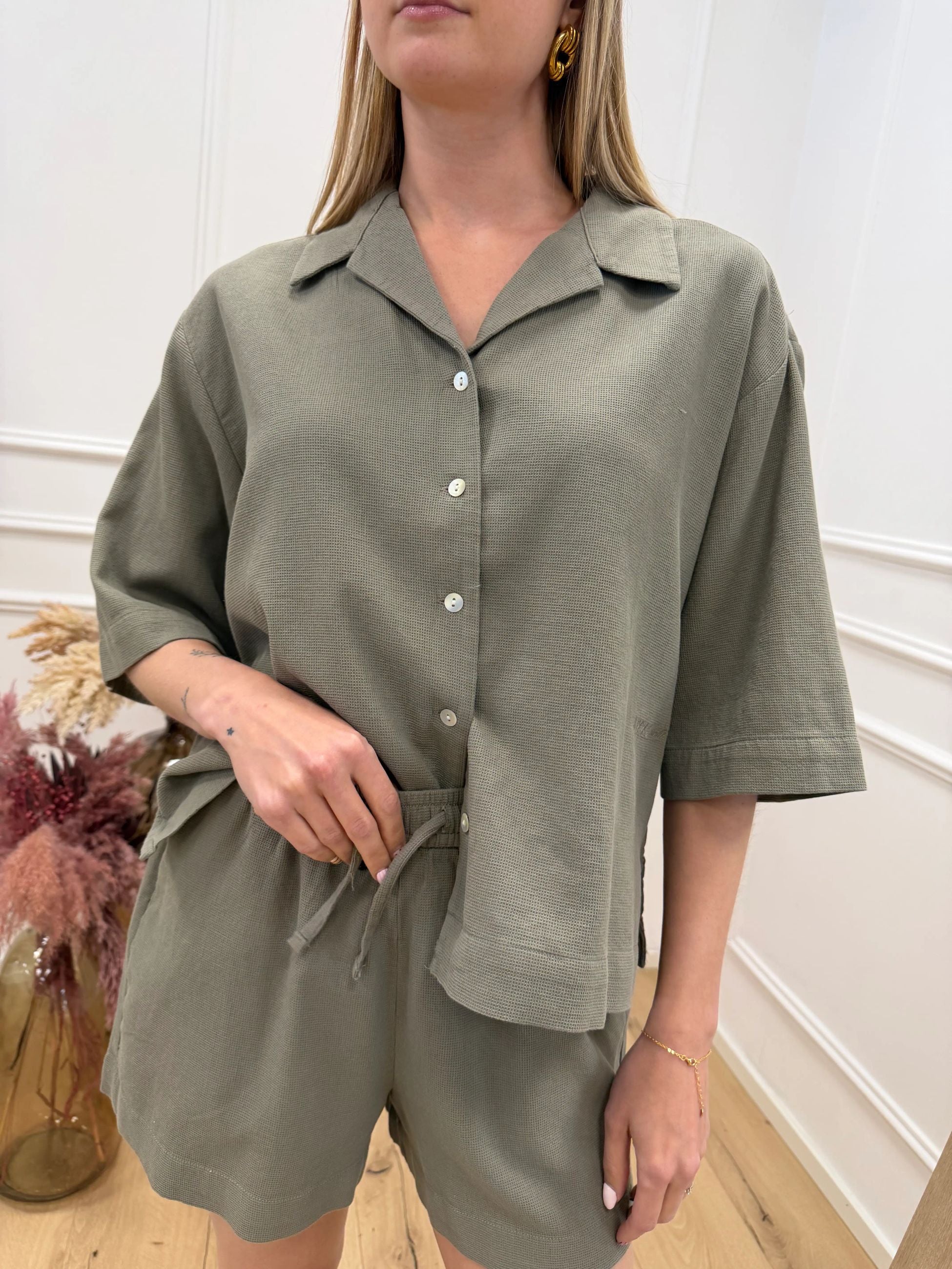 Camicia waffle militare - JJXX