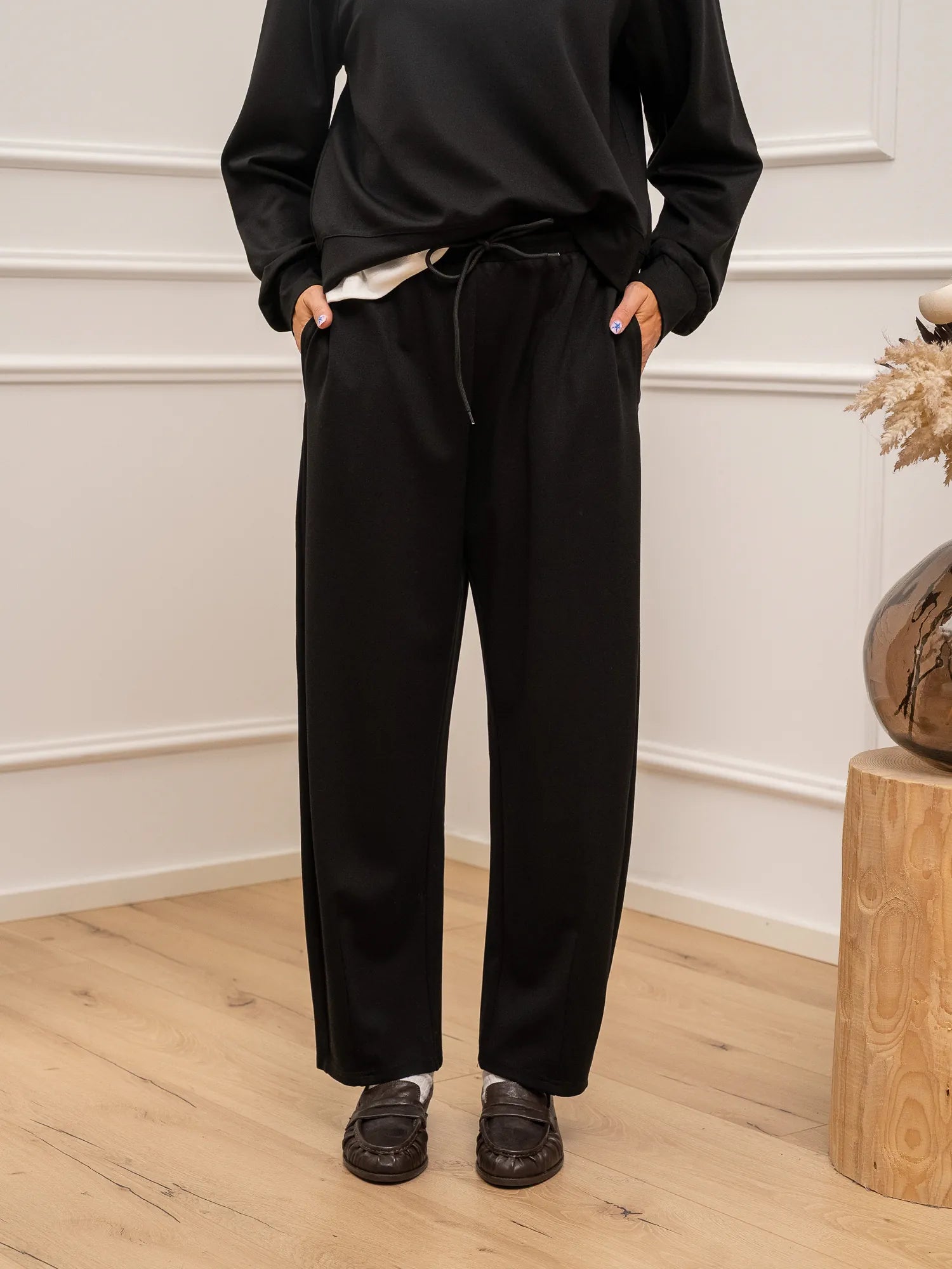 Pantaloni barrel in punto milano - You Decide