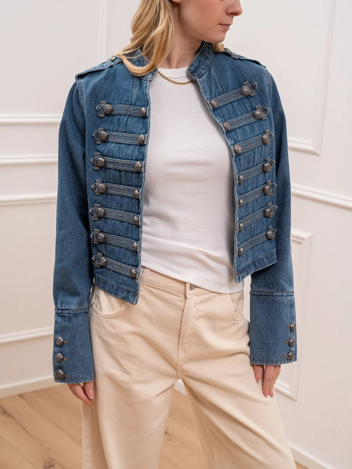 Giacca Napoleon in denim - Tensione In