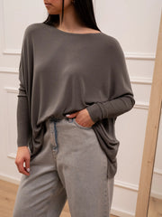 Maglia a scatoletta fumo manica pipistrello - Vicolo