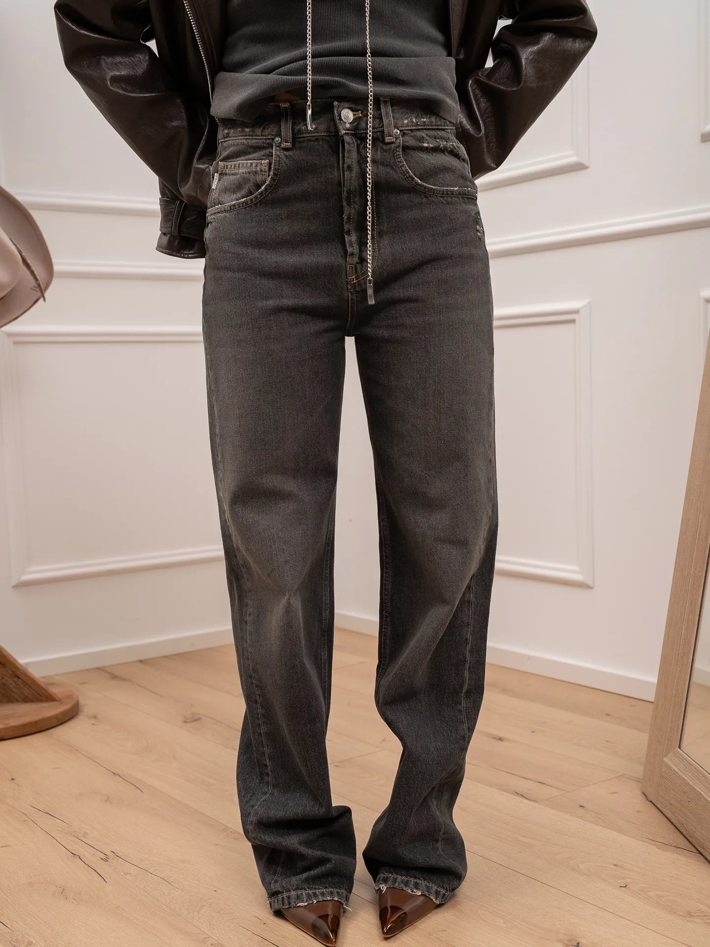 Jeans Adriana nero slavato - Vicolo