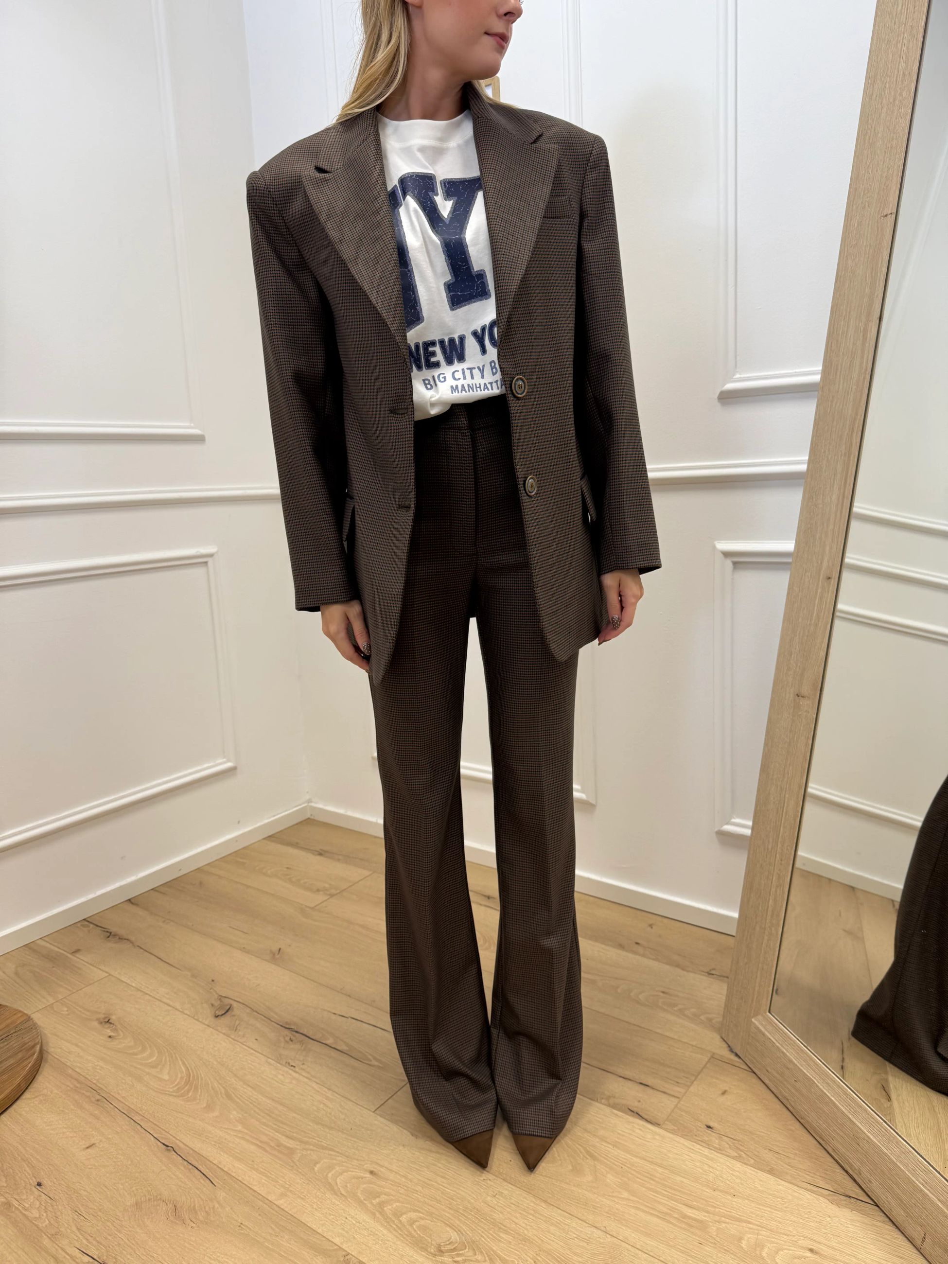 Pantaloni Horizon biscotto e blu - Silence Limited