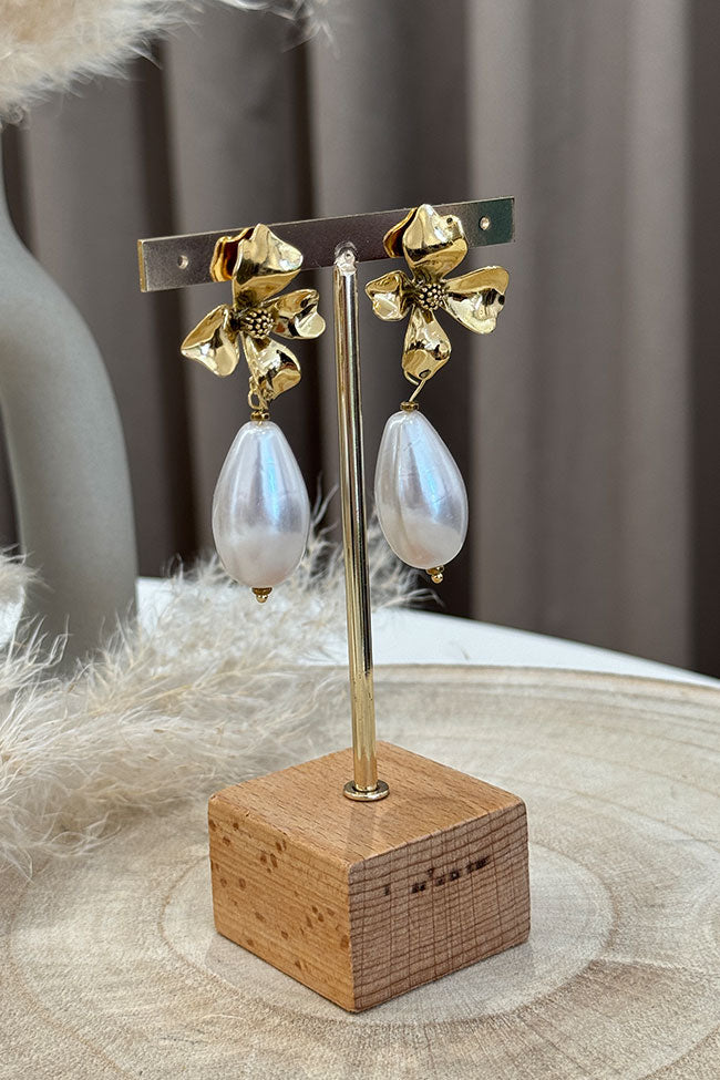 Orecchini Pearl Blossom oro e perla - Calibro Shop