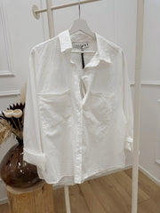 Camicia Essential bianco sale doppia tasca - HaveOne