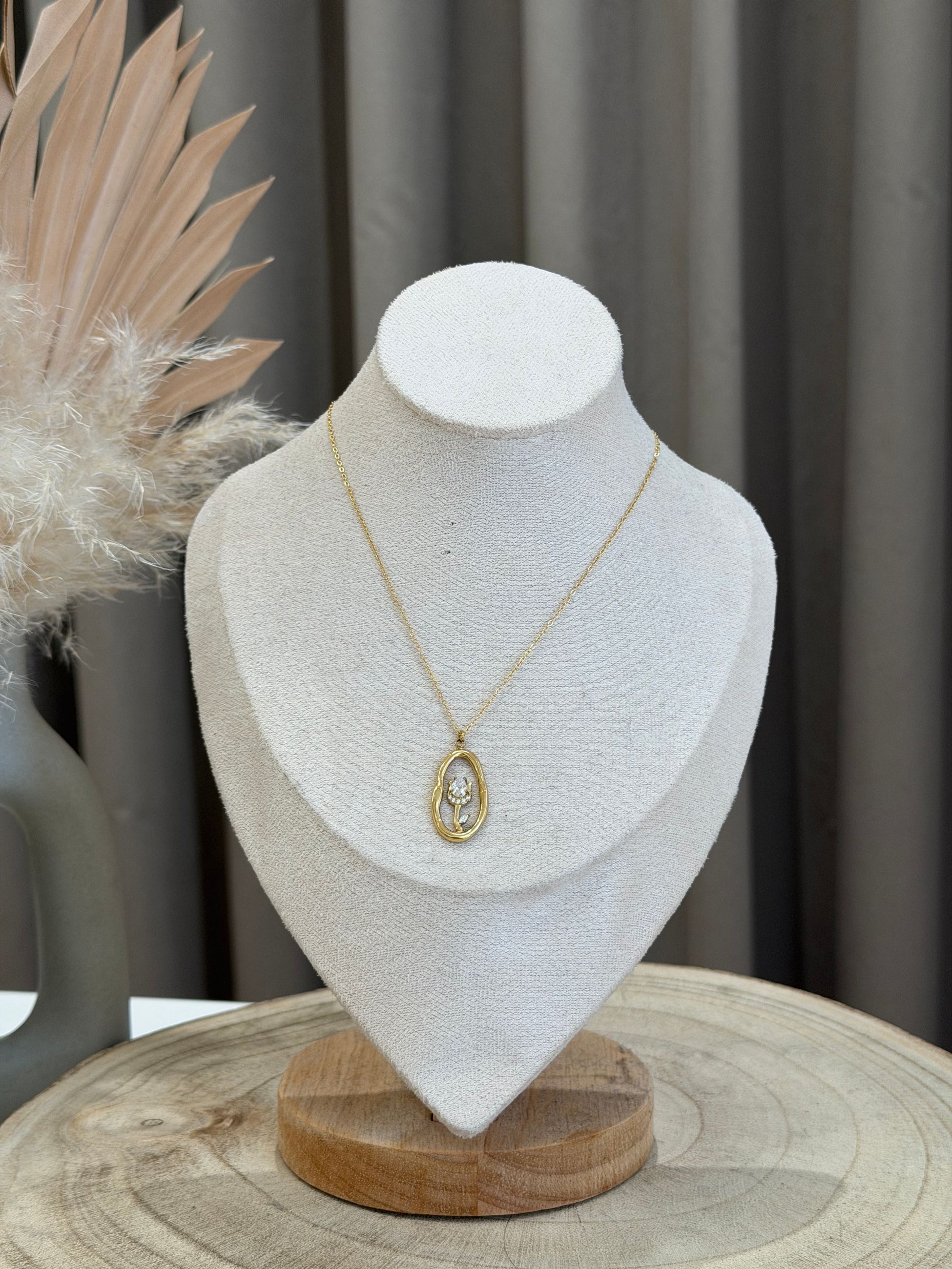 Collana Rose strass bianco - Calibro Shop