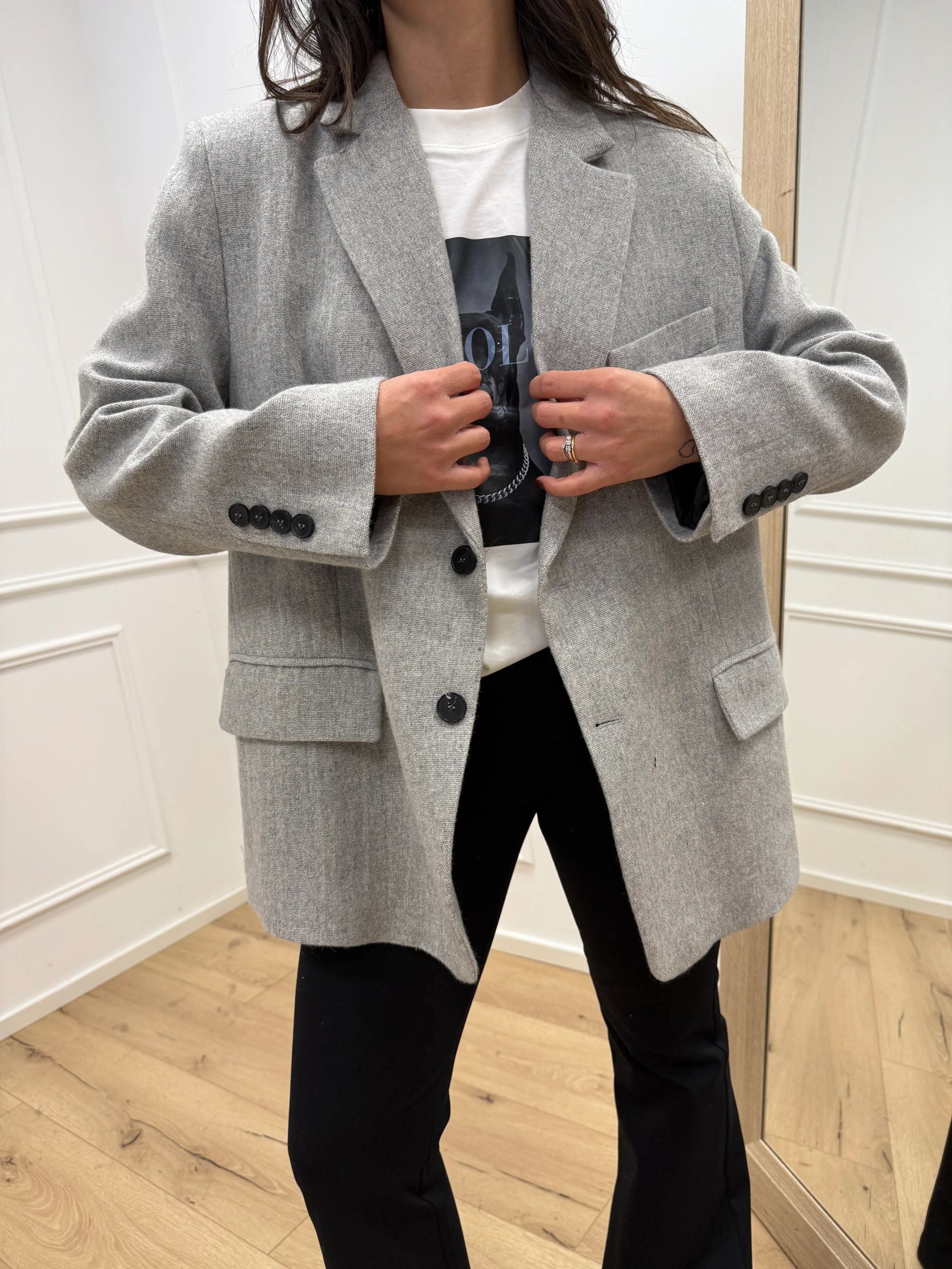 Giacca cappotto Ludo perla - Vicolo