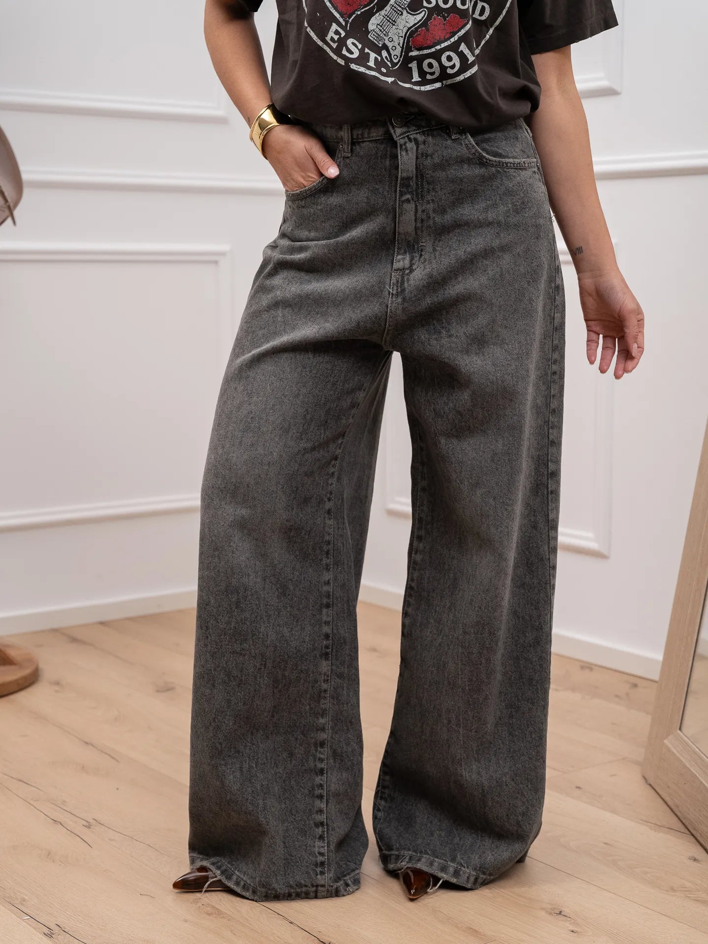 Jeans Giusy grigio vintage - Tensione In