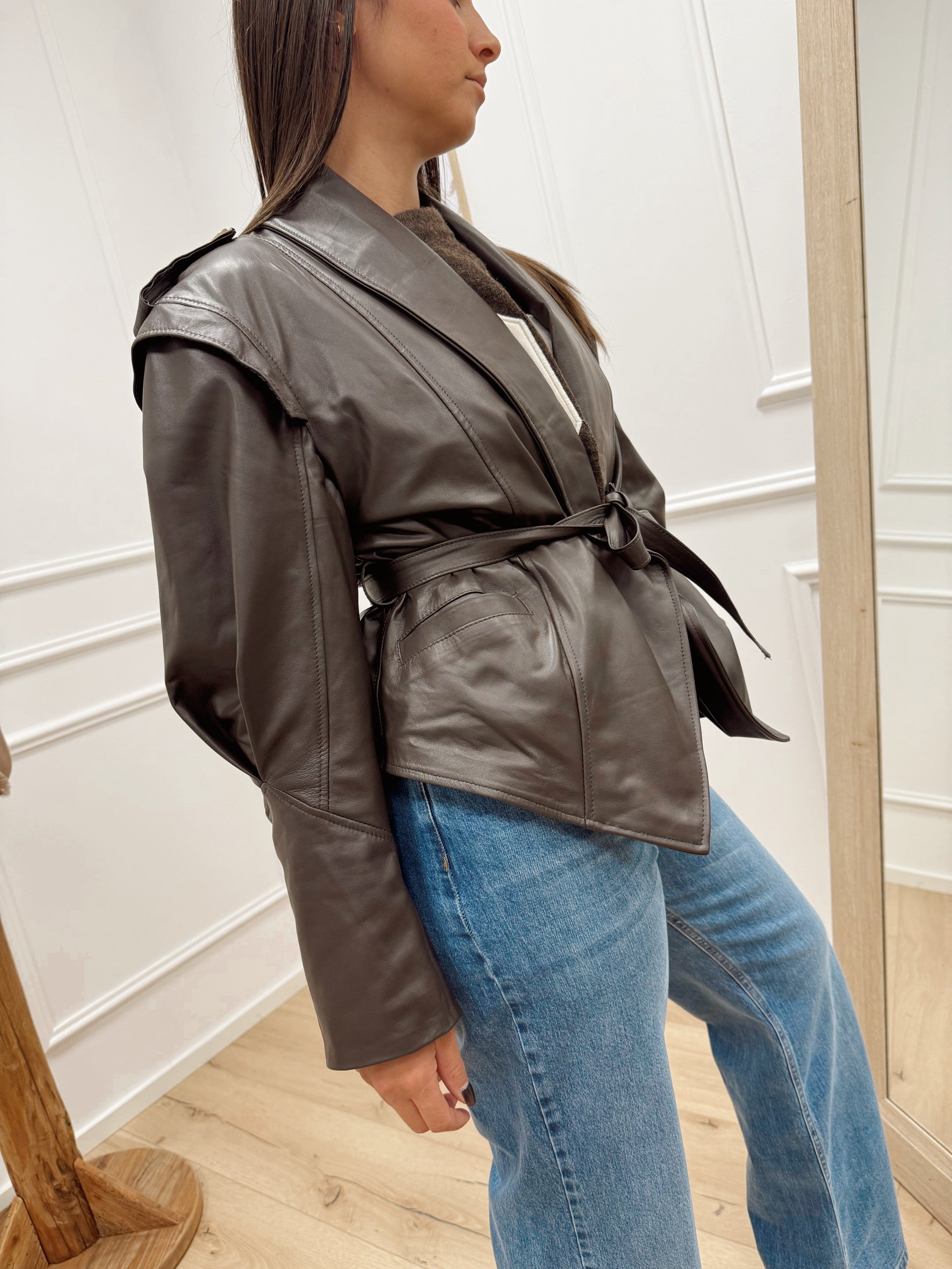 Giacca Marant in pelle moro - Vicolo