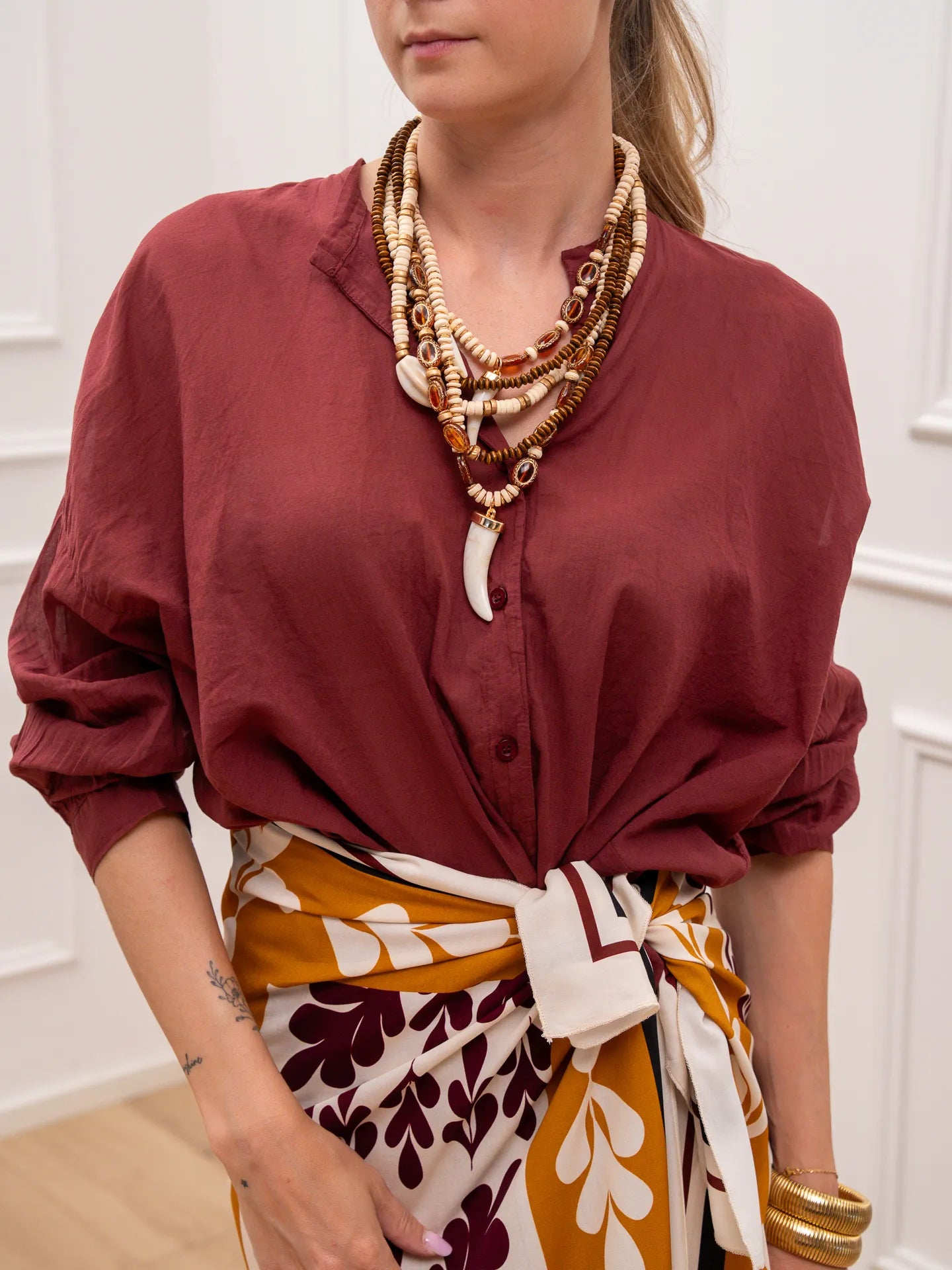 Camicia Daily india in mussola di cotone - Tensione In