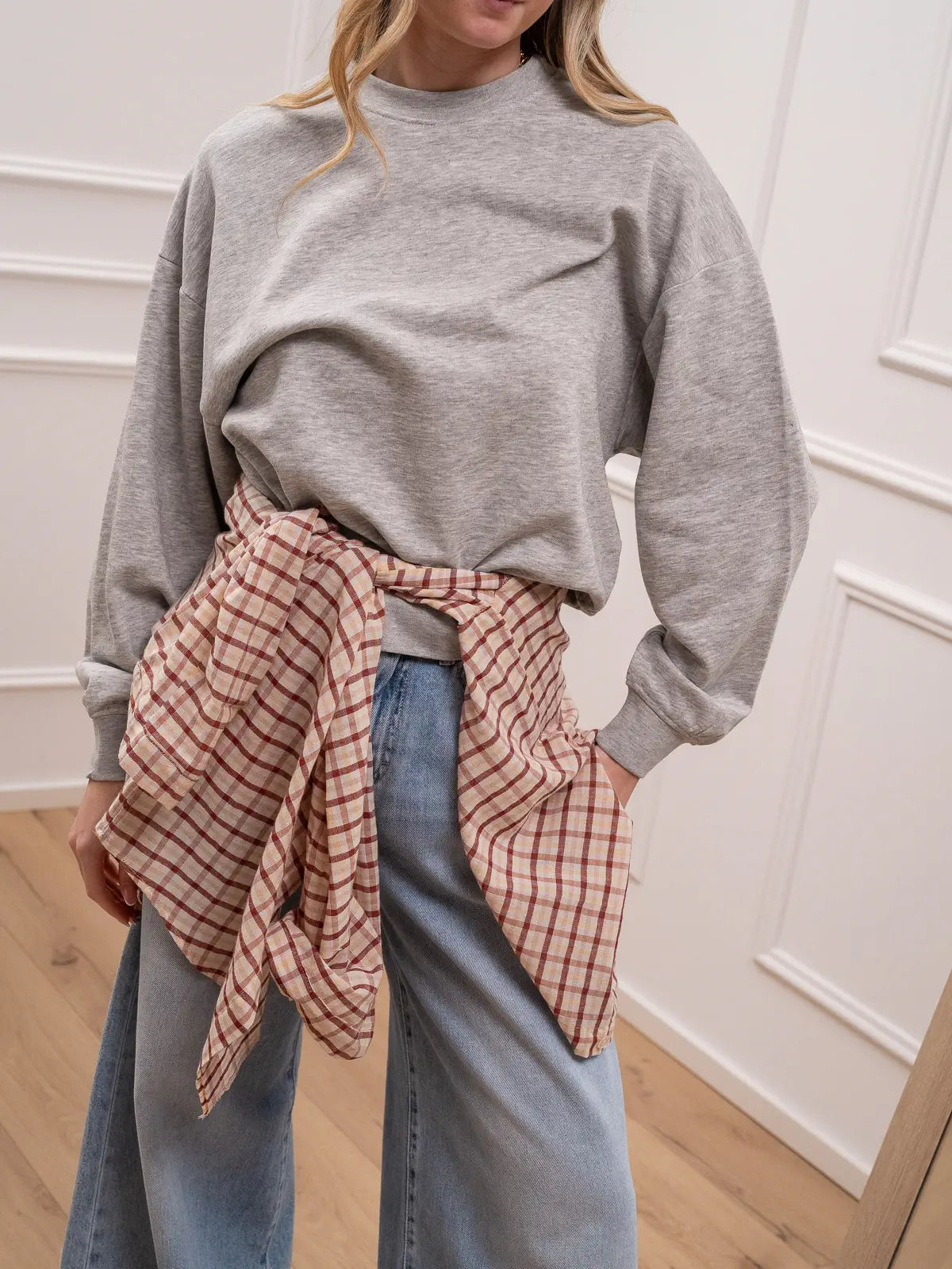 Camicia quadro bordeaux e giallo in cotone - HaveOne