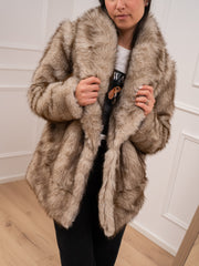 Pelliccia over ecrù e moro - Glamorous