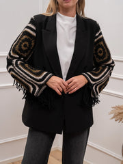 Giacca Granny doppiopetto manica crochet - Vicolo