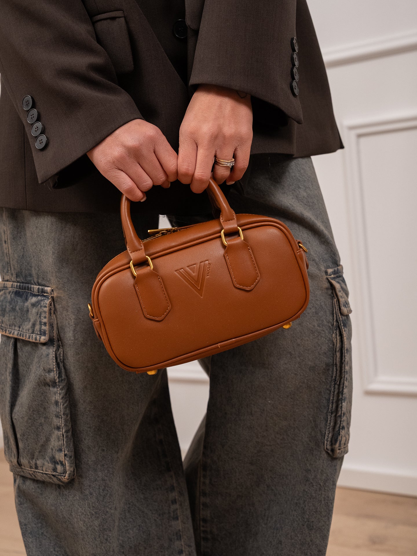 Borsa Strike cuoio - Vicolo