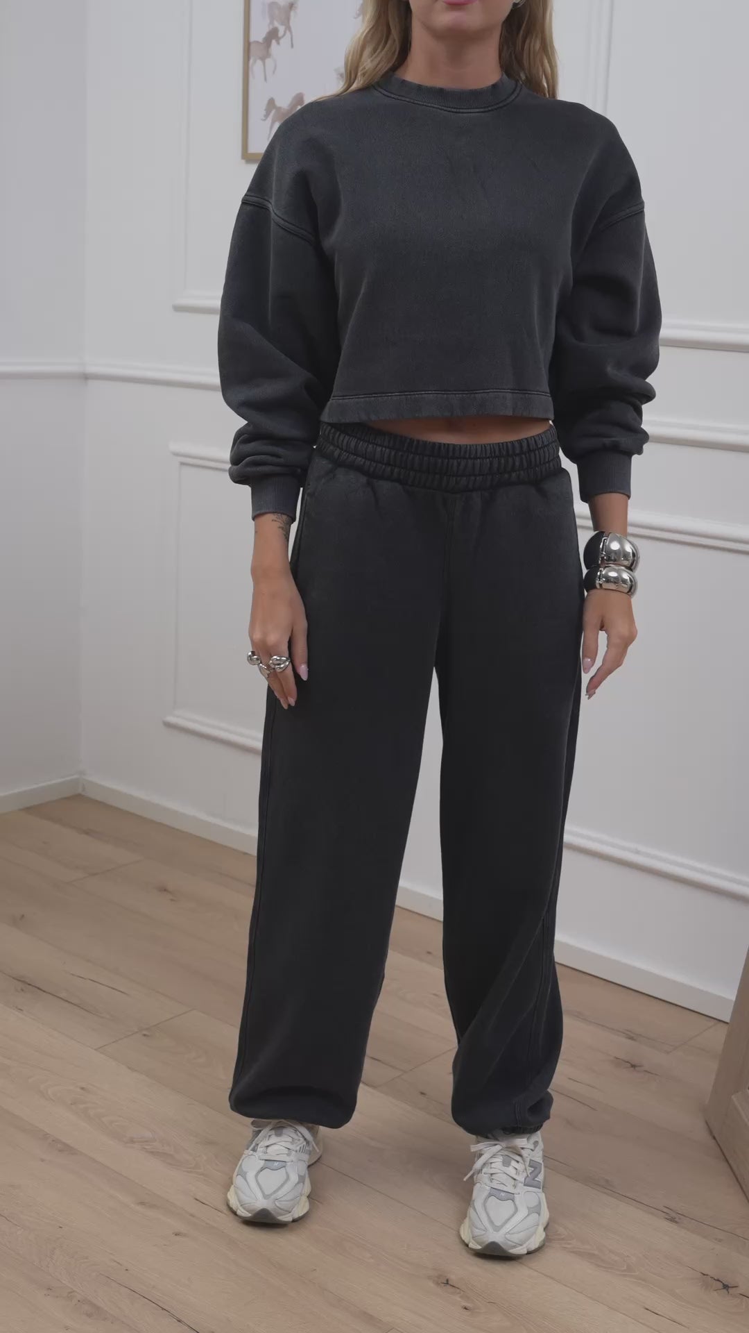 Pantaloni jogger grigio slavato JJXX –