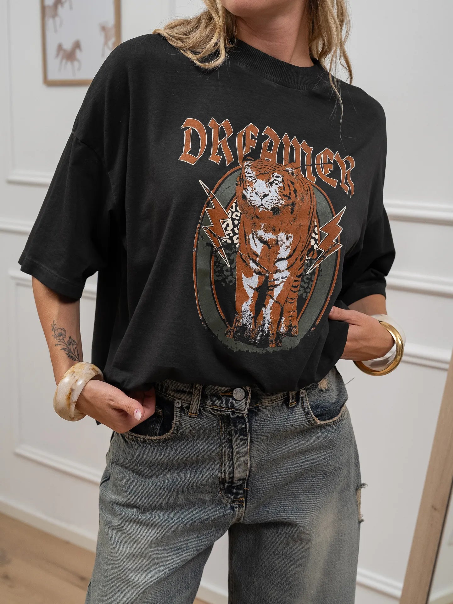 T shirt over Dreamer grigio piombo - HaveOne