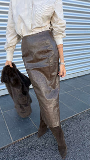 Gonna Audrey ecopelle effetto vintage - Glamorous