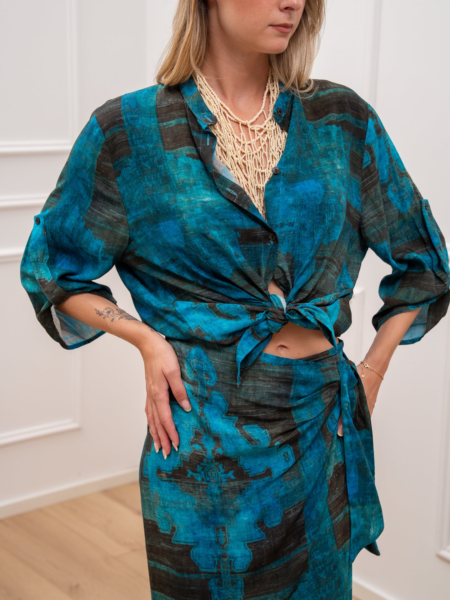 Camicia Sharm ottanio con nodo - Vicolo