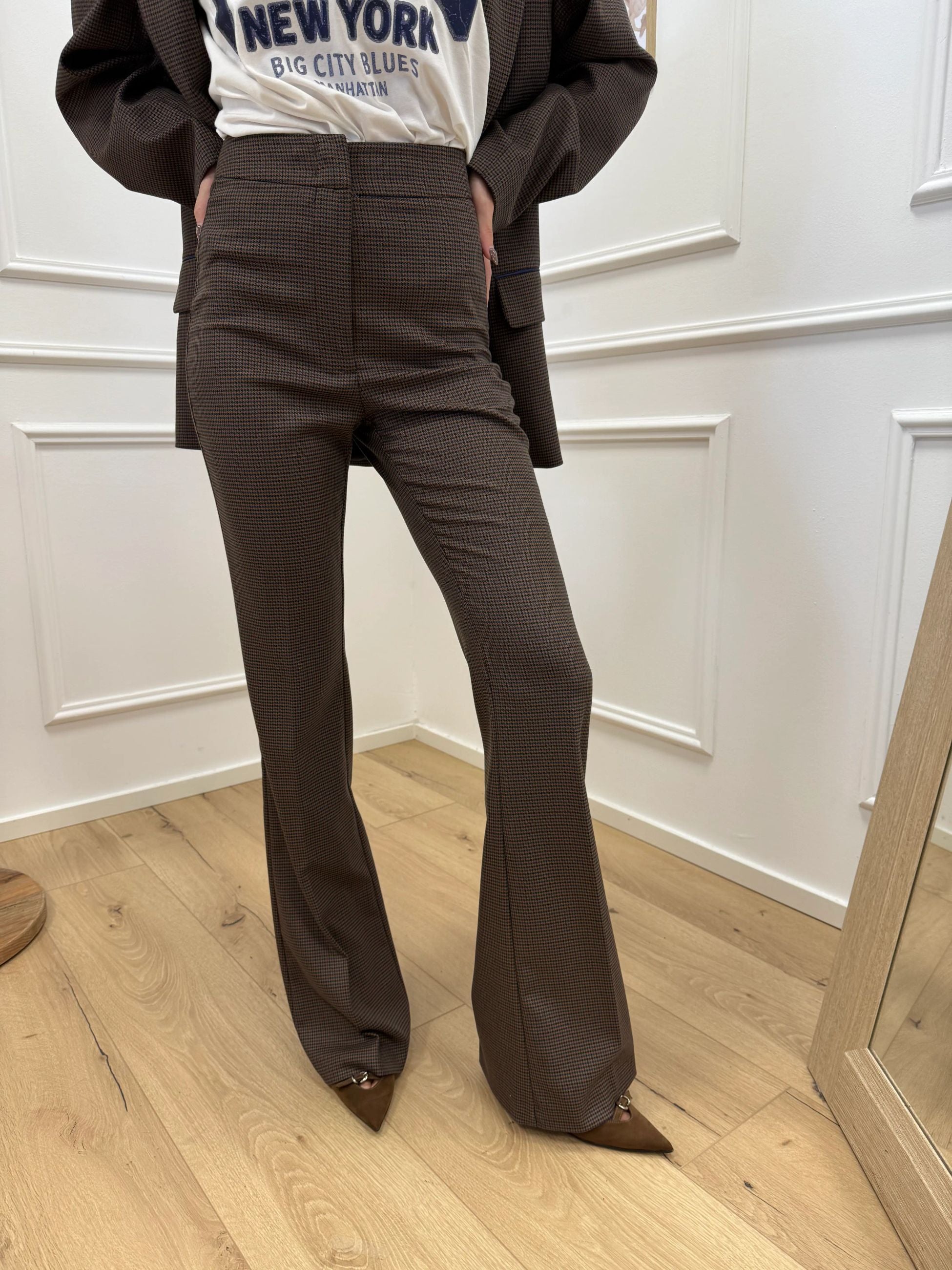 Pantaloni Horizon biscotto e blu - Silence Limited