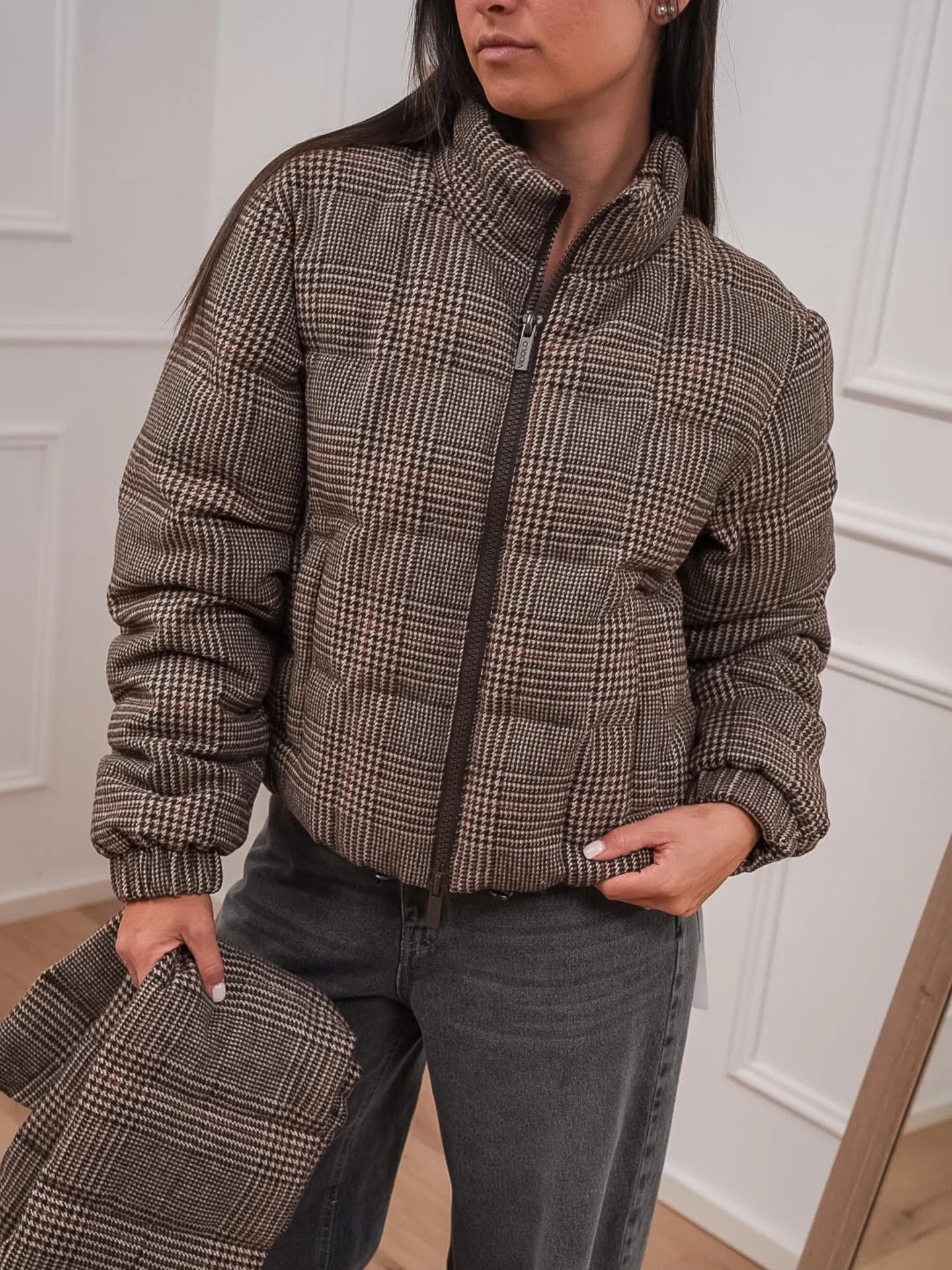 Piumino quadri in panno corto - Vicolo