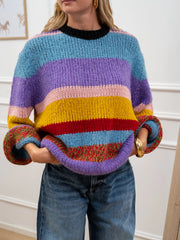 Maglione over rigato multicolor - The Loom Archive