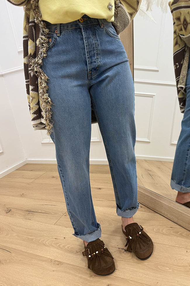 Jeans 501 blu denim taglio vivo - Tensione In