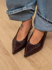 Décolleté slingback cocco bordeaux - Divine Follie