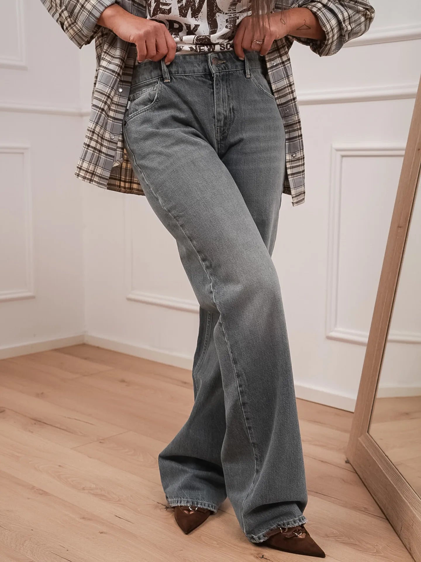 Jeans Jodie denim grigio thè - Vicolo
