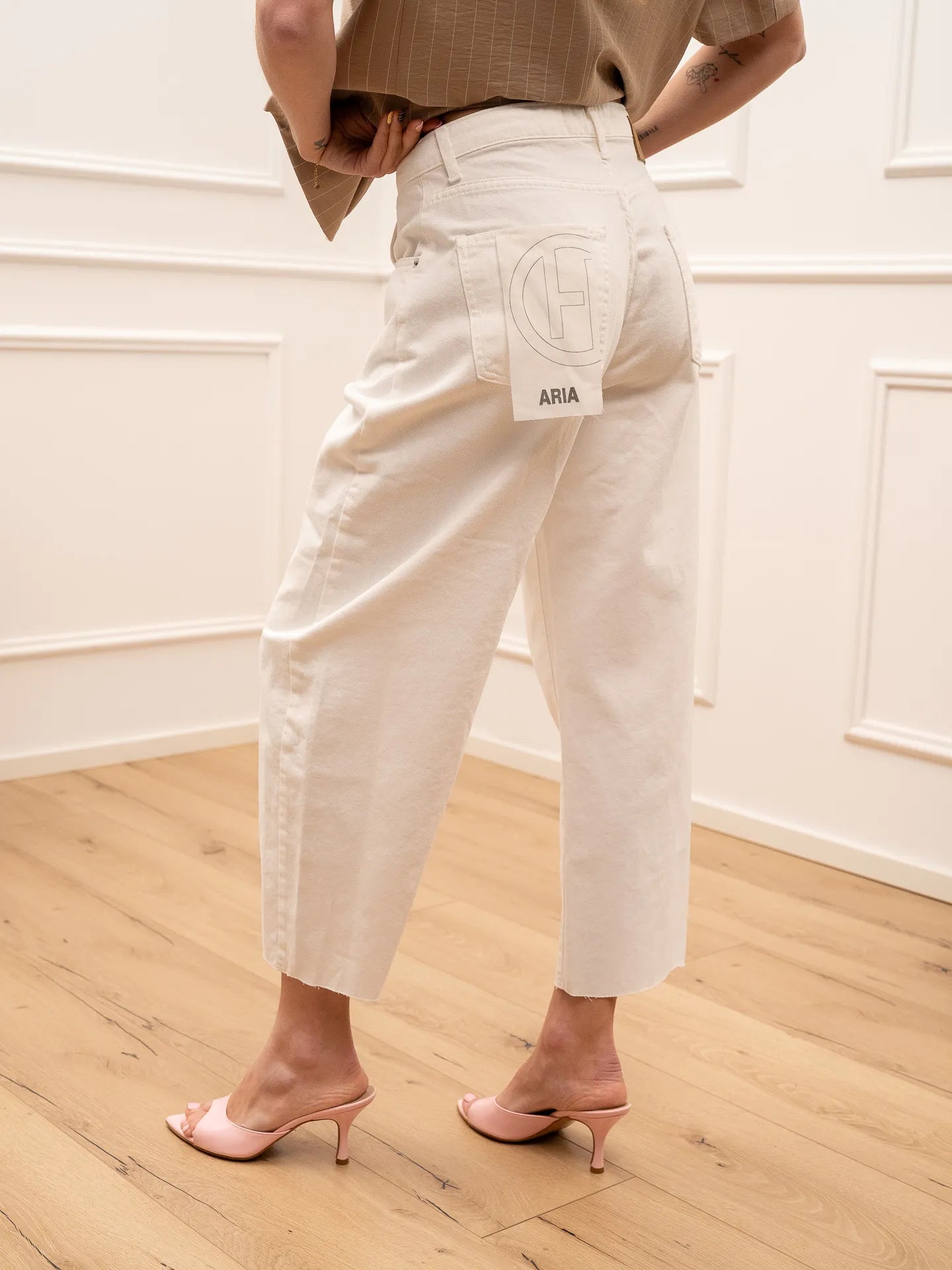 Jeans Aria ballon fit denim bianco - HaveOne