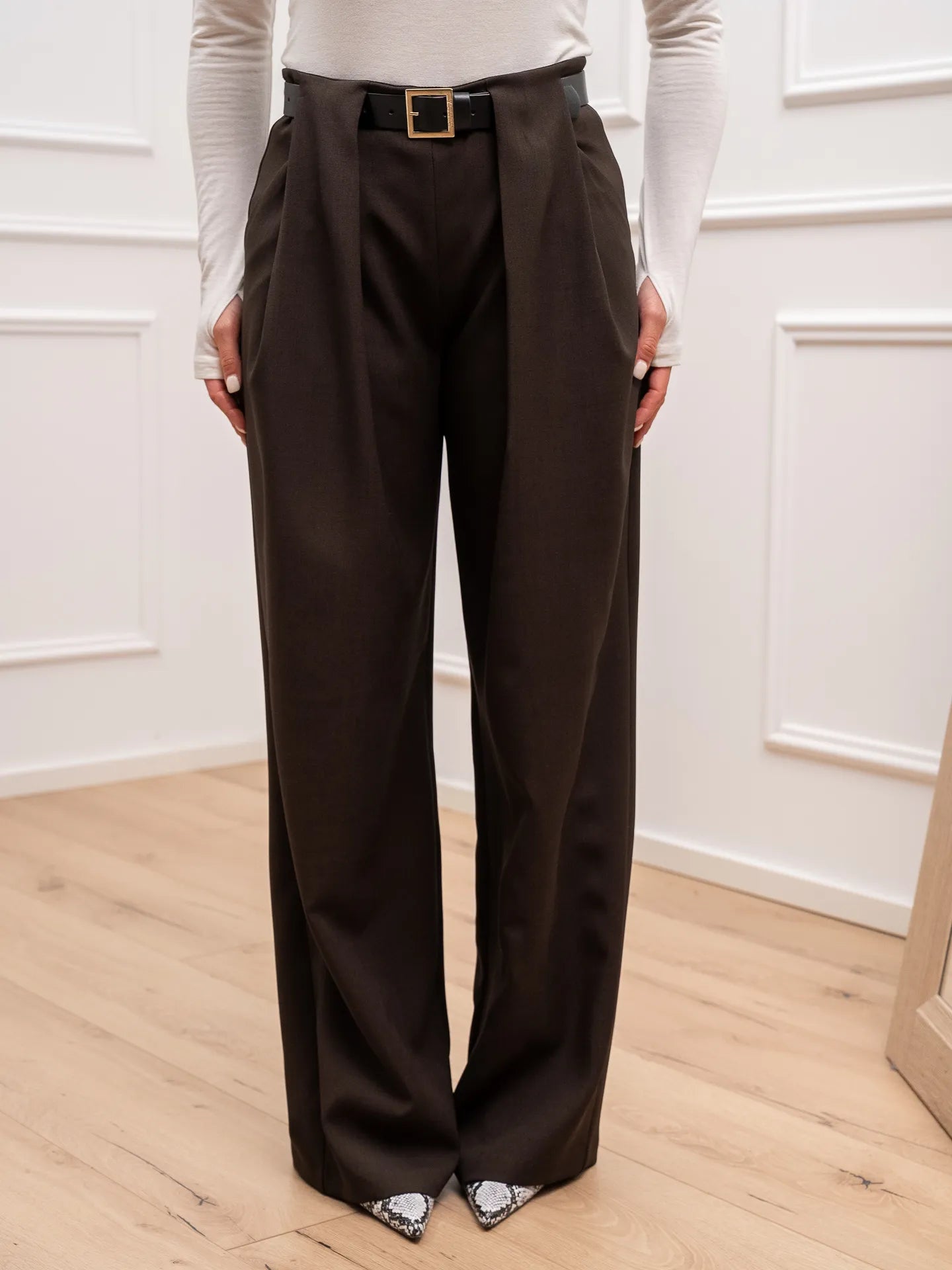 Pantaloni Ludo castagna fiammato - Vicolo