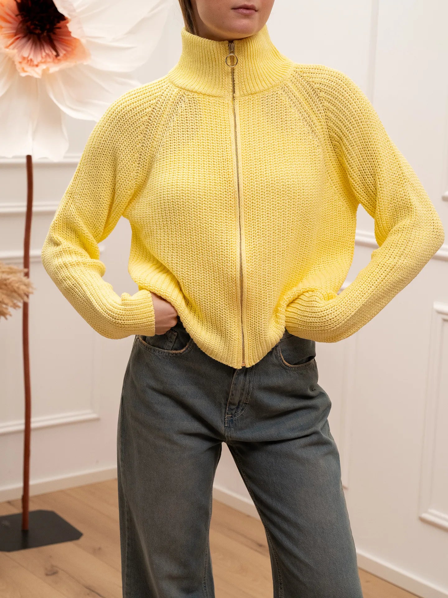 Maglia inglese gialla full zip - HaveOne