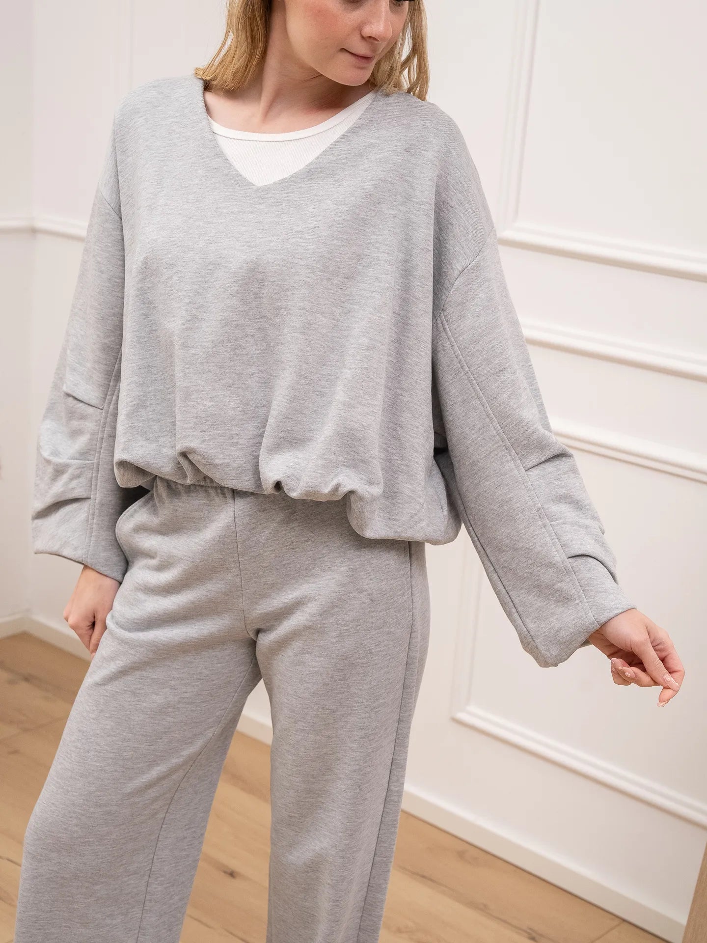 Felpa Comfy a palloncino grigia - SoAllure