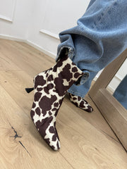 Stivaletto in cavallino cow con tacco - Ovyè