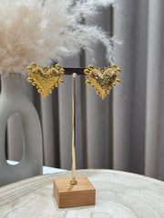 Orecchini cuore maxi bubble oro - Calibro Shop